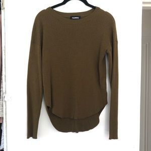 EXPRESS | Ribbed Long Sleeve Knit Top